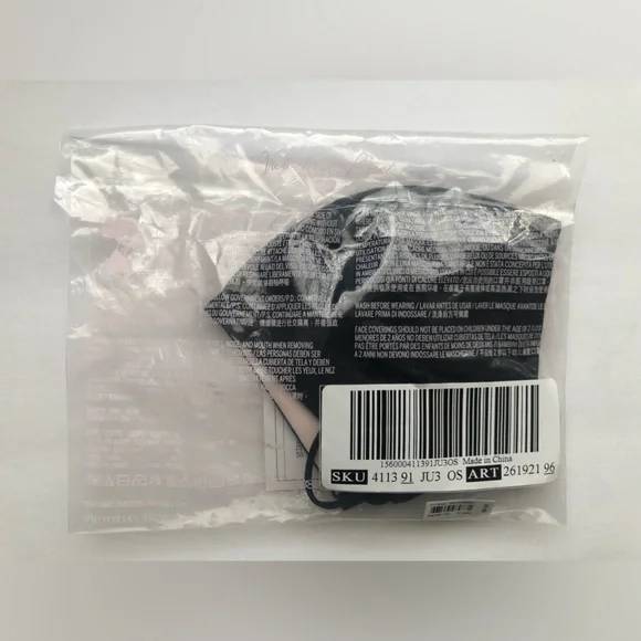 Victoria’s Secret non-medical face mask black new unused - Picture 3 of 4